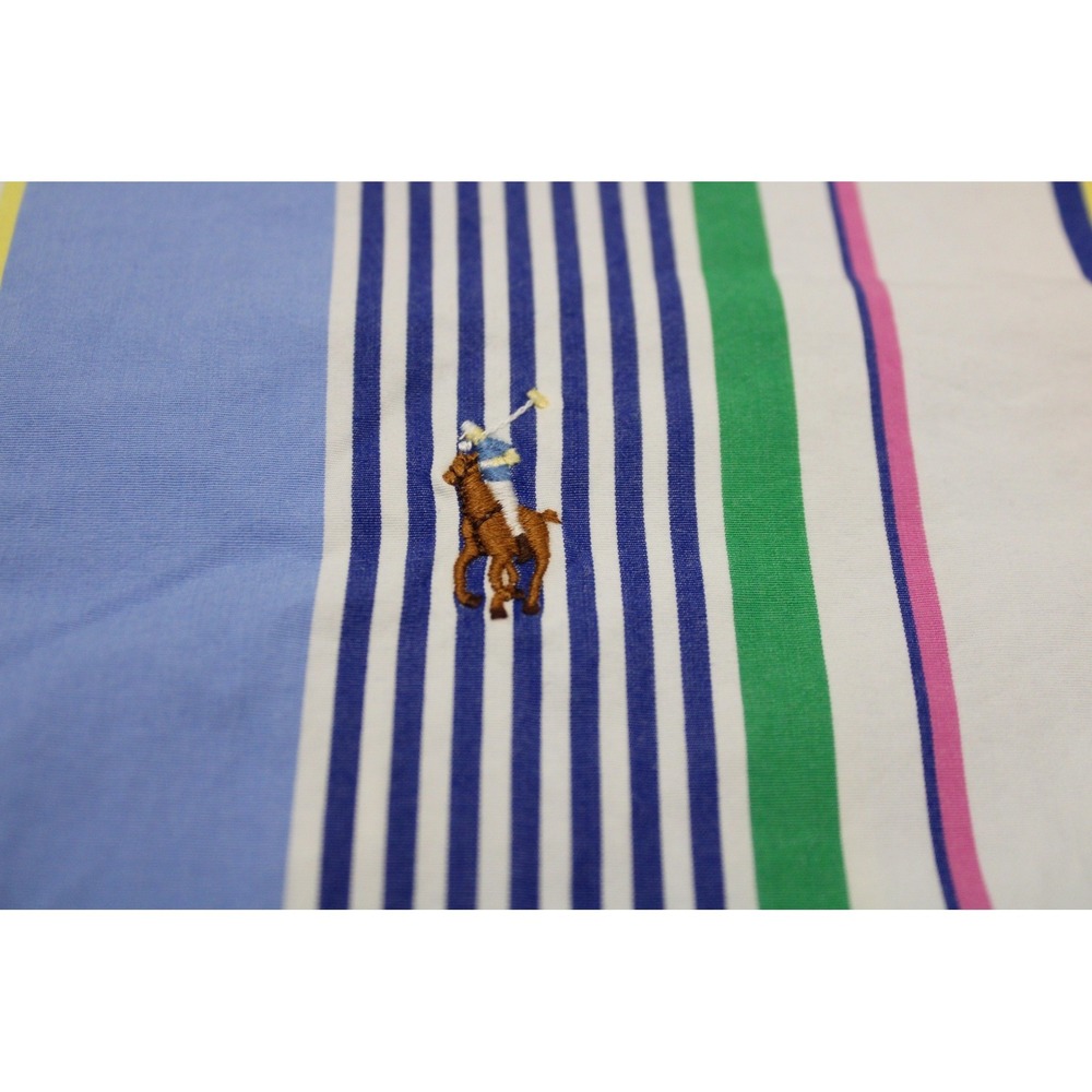 Vintage Ralph Lauren Shirt Mens 3XB Multicolor Stripe Long Sleeve Button Flesh - Picture 4 of 8